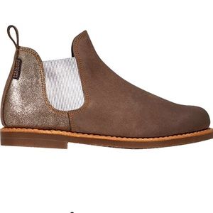 Brand new dark gray and metallic booties Penelope